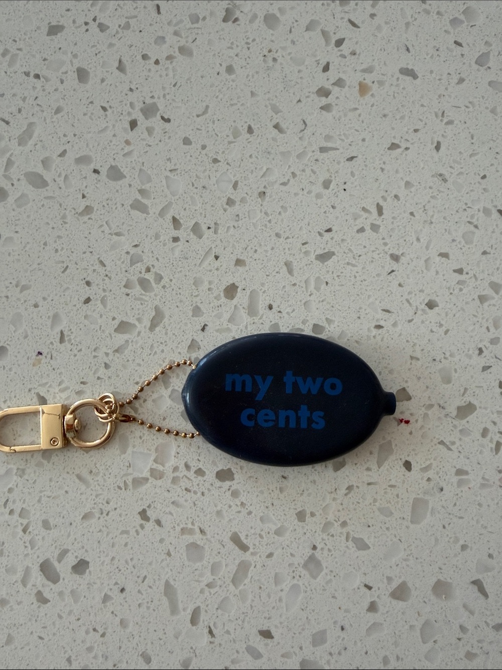 Kate Spade x Target Navy 'my two cents' Keychain Accessory
